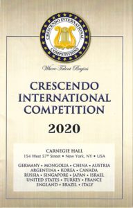 Programma di sala Crescendo International Competition 2020